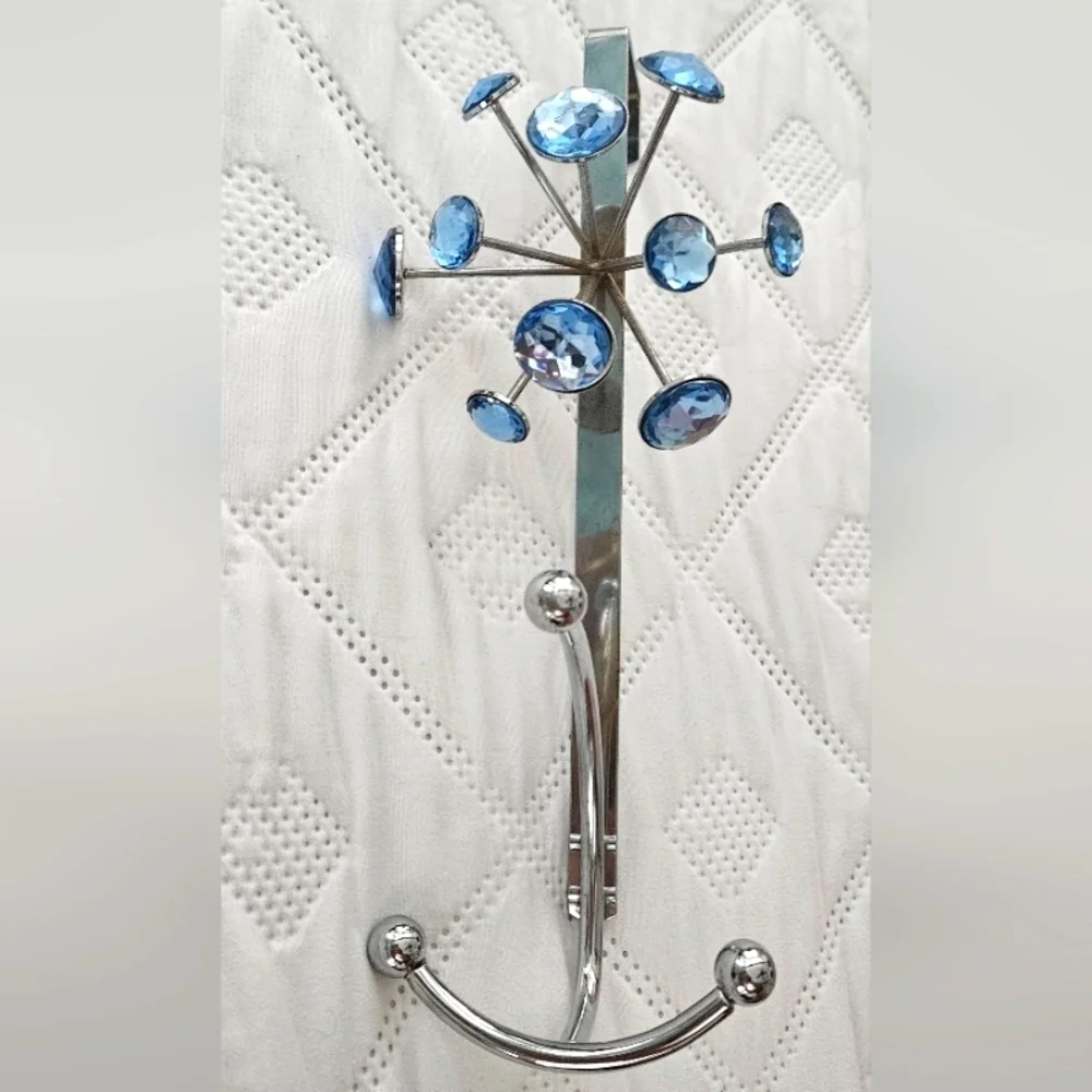 🌟Blue Crystal Over The Door Wall Hook Hanger Home Decor 🌟
